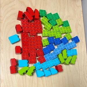 Lego Duplo Building Blocks Bulk - Red, Blue, Green (Kids Toys), 66 pieces